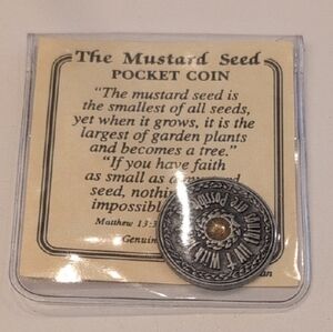 Silver Mustard Seed Pocket Coin